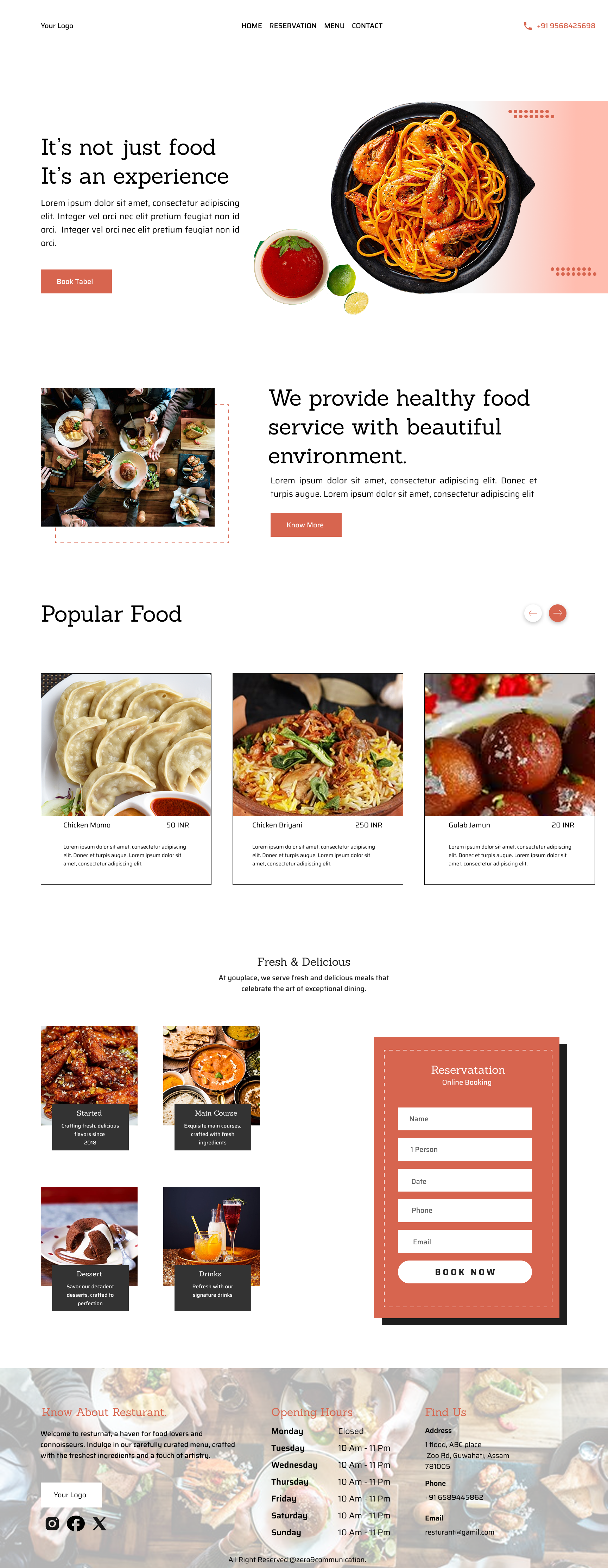 Restaurant Website